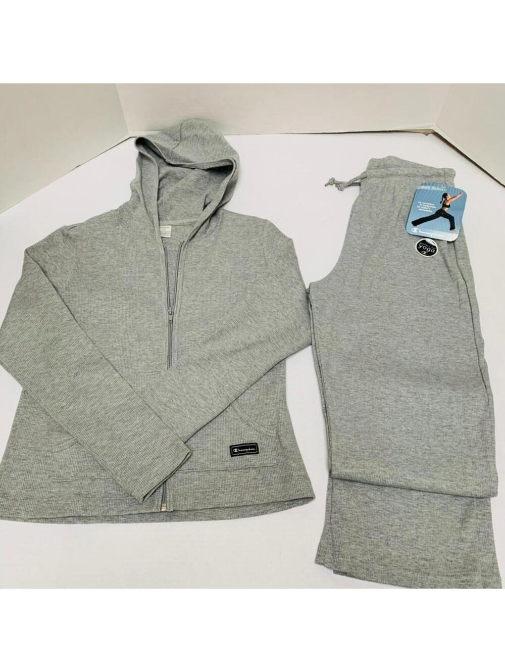 NWT. Champion Womens Size Small 2 Piece Activewear Set Gray Hoodie and Pants